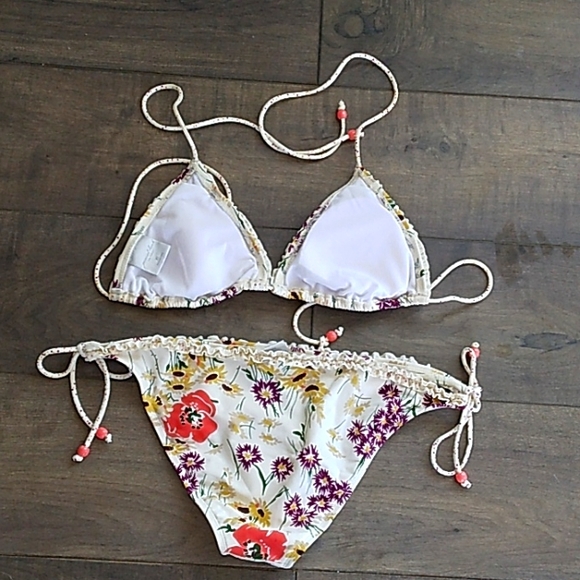 NEW JOVOVICH HANUK FLORAL BIKINI WOMANS XL - Picture 4 of 8